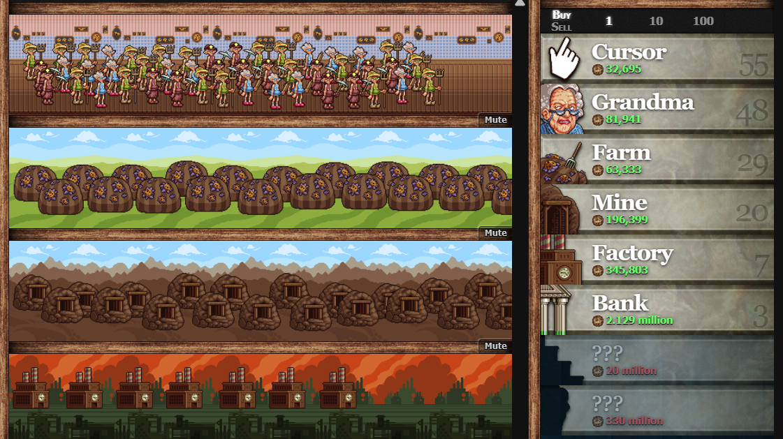 Cookie Clicker Upgrade System